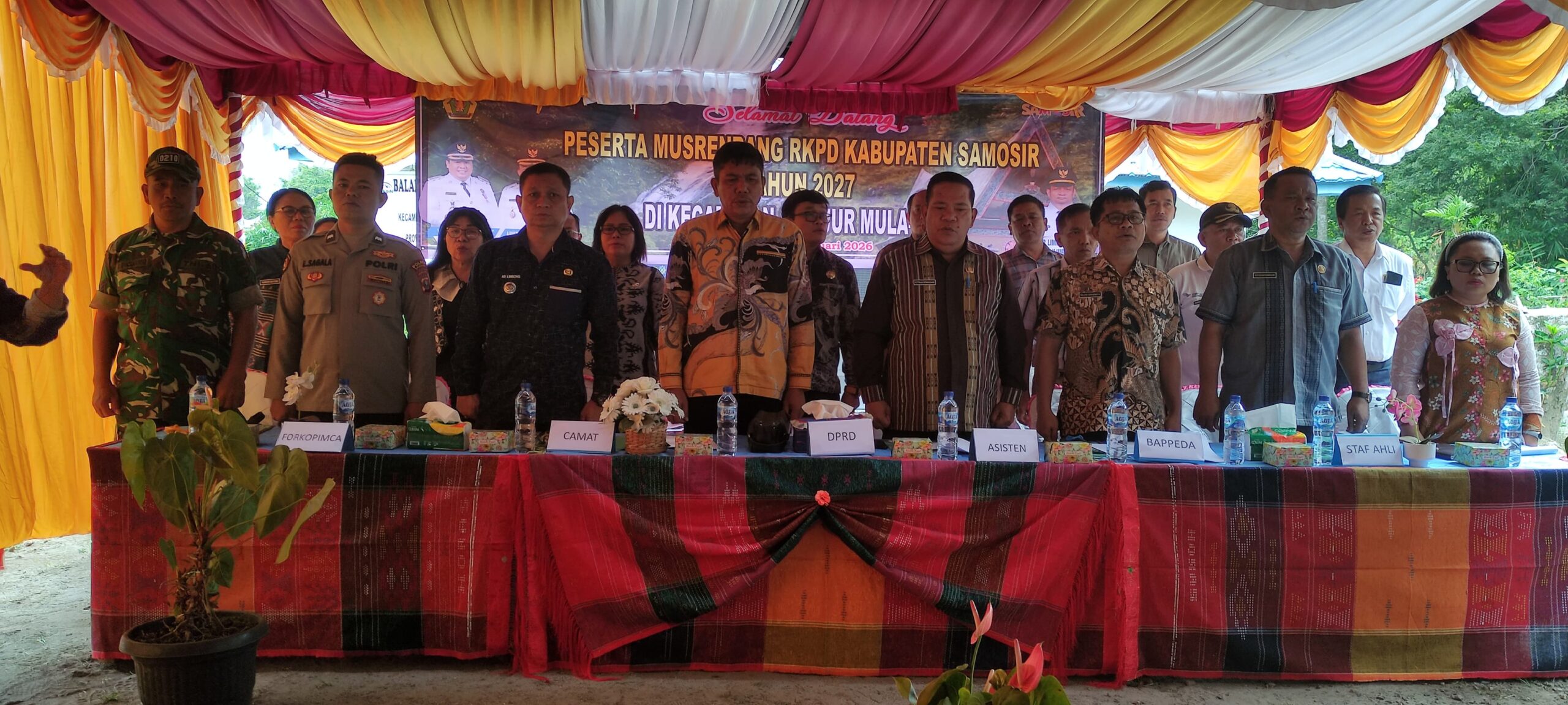 Musrenbang RKPD Kabupaten Samosir Tahun 2027 Tingkat Kecamatan dimulai di Kecamatan Sianjur Mulamula.