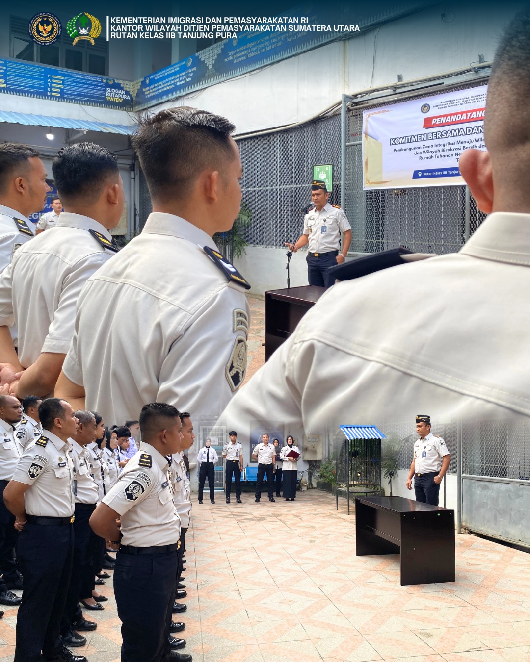 Satukan Tekad Menuju WBK dan WBBM, Rutan Tanjung Pura Teken Pakta Integritas