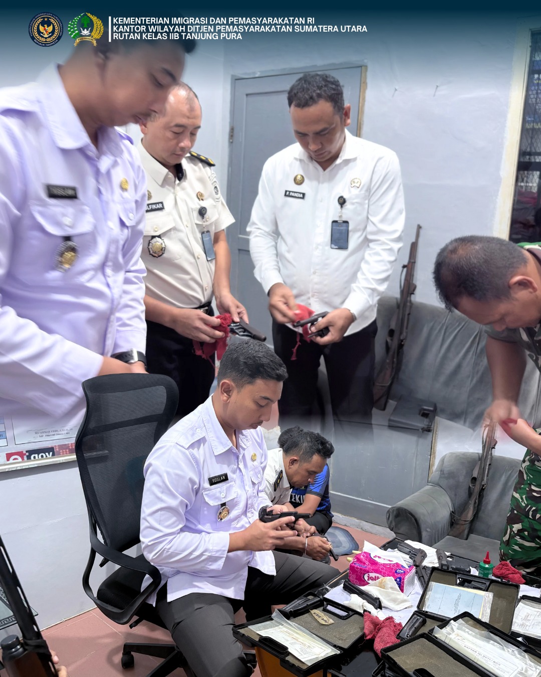 Senjata Prima, Keamanan OptimalSinergi Rutan Tanjung Pura dan Kodim 0203/Langkat dalam Perawatan Senjata dan Amunisi