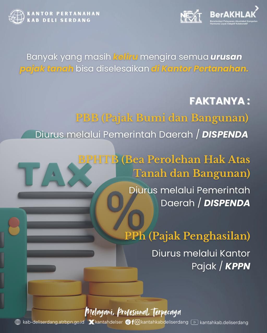 Banyak Warga Keliru : Ini Penjelasan Kantor Pertanahan Deli Serdang soal Urusan Pajak Tanah