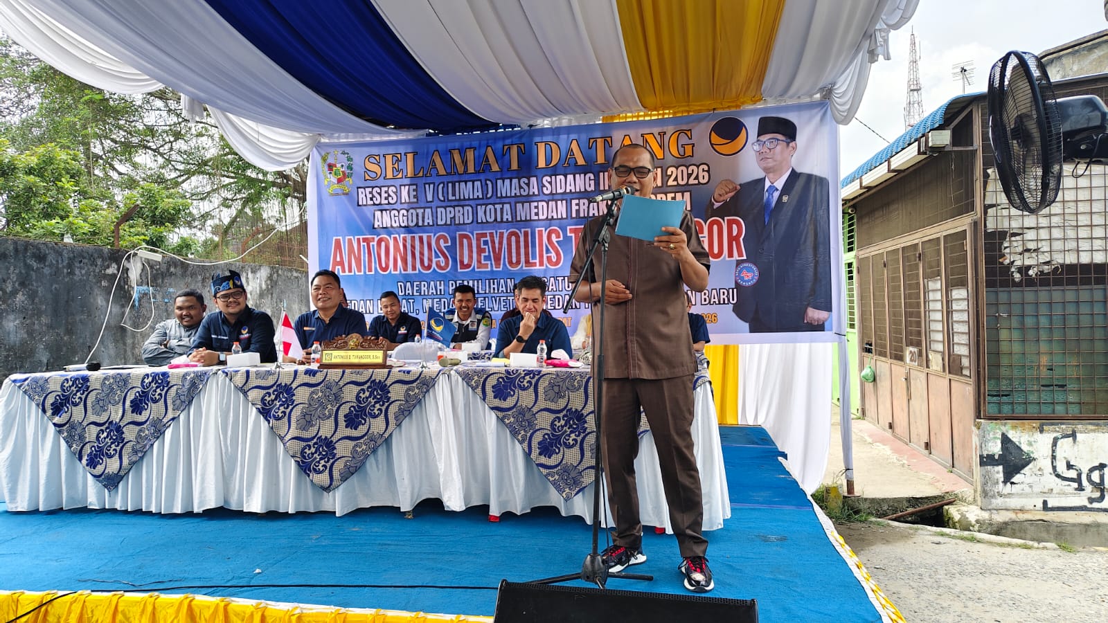 Antonius Tumanggor Serap Keluhan Warga Glugur Kota, Fokus Benahi Drainase hingga Jalan Lingkungan XII