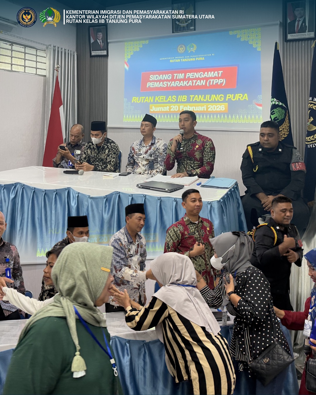 Penuhi Hak Integrasi, Rutan Tanjung Pura Gelar Sidang TPP Usulan CB dan PB Bagi 18 Warga Binaan                     