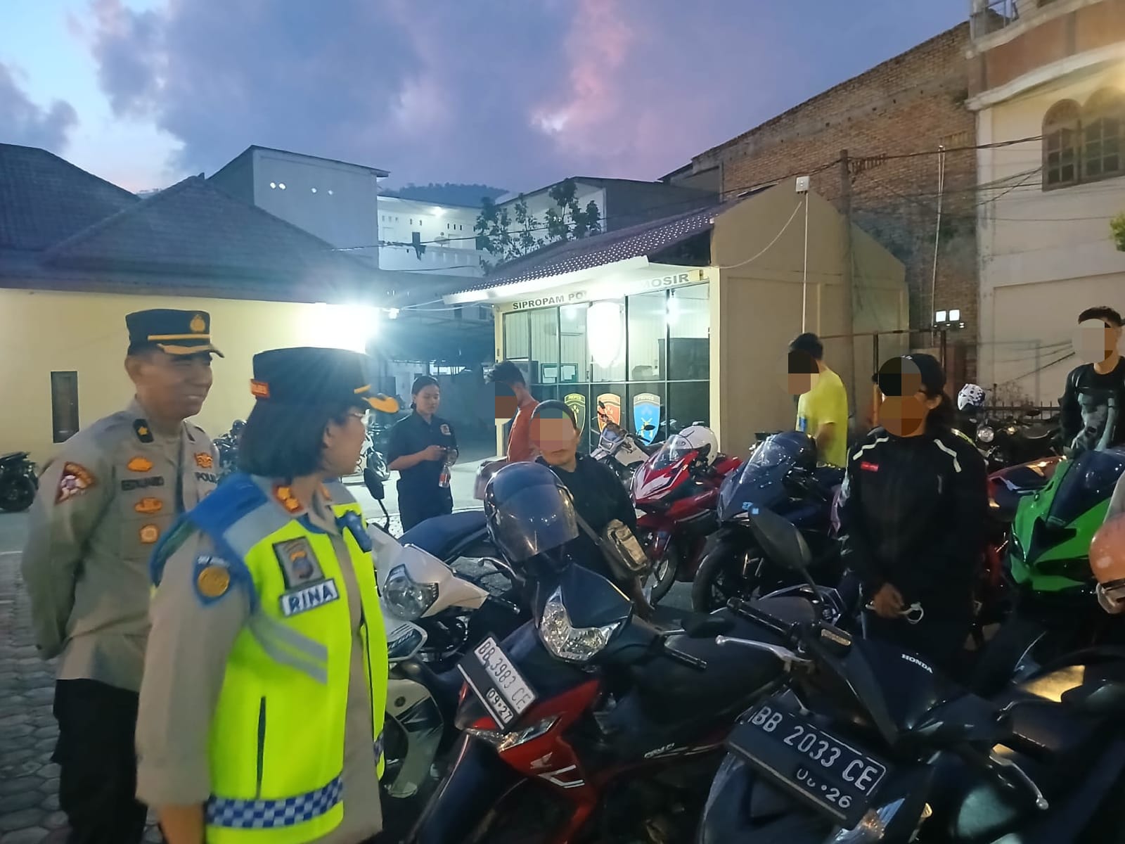Polres Samosir Amankan 33 Unit Sepeda Motor Pelanggar Aturan Berlalulintas.