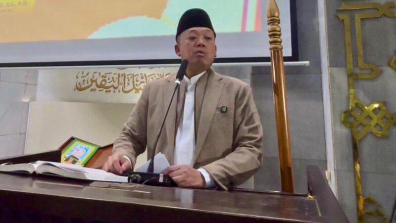 Kajian Tarawih di Masjid UI, Menteri Nusron Bicara Sanad Keilmuan dan Etika Kepemimpinan
