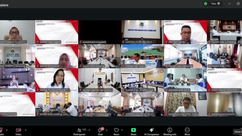 Kementerian ATR/BPN Sosialisasikan Hasil SPI KPK 2025 ke Jajaran untuk Peningkatan Kualitas Layanan dan Tata Kelola Pertanahan