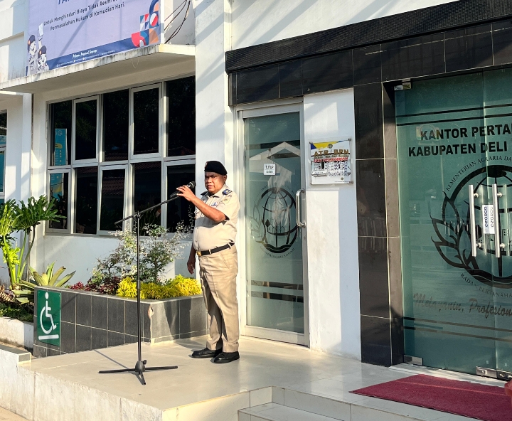 Apel Pagi Rutin Perkuat Disiplin dan Semangat Kerja Pegawai Kantor Pertanahan Deli Serdang