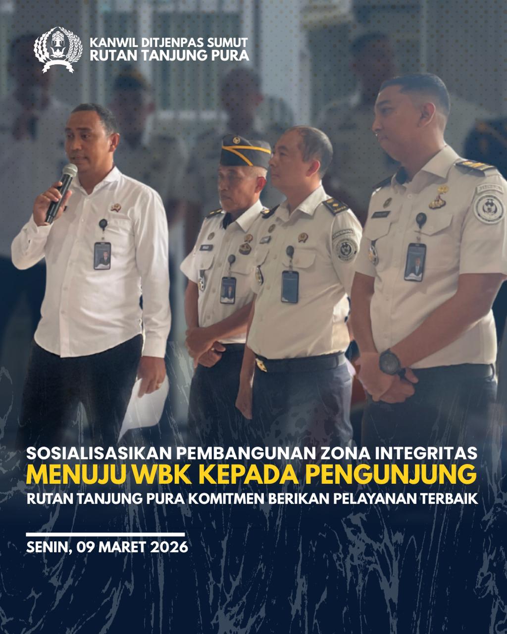 Rutan Tanjung Pura Sosialisasikan Pembangunan Zona Integritas Menuju WBK kepada Pengunjung