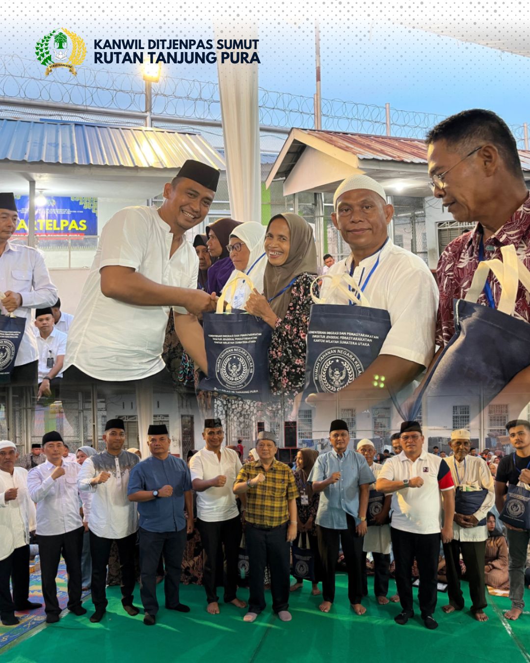 Jalin Kebersamaan di Bulan Ramadhan, Rutan Tanjung Pura Gelar Buka Bersama WBP dan Keluarga serta Tutup Pesantren Kilat