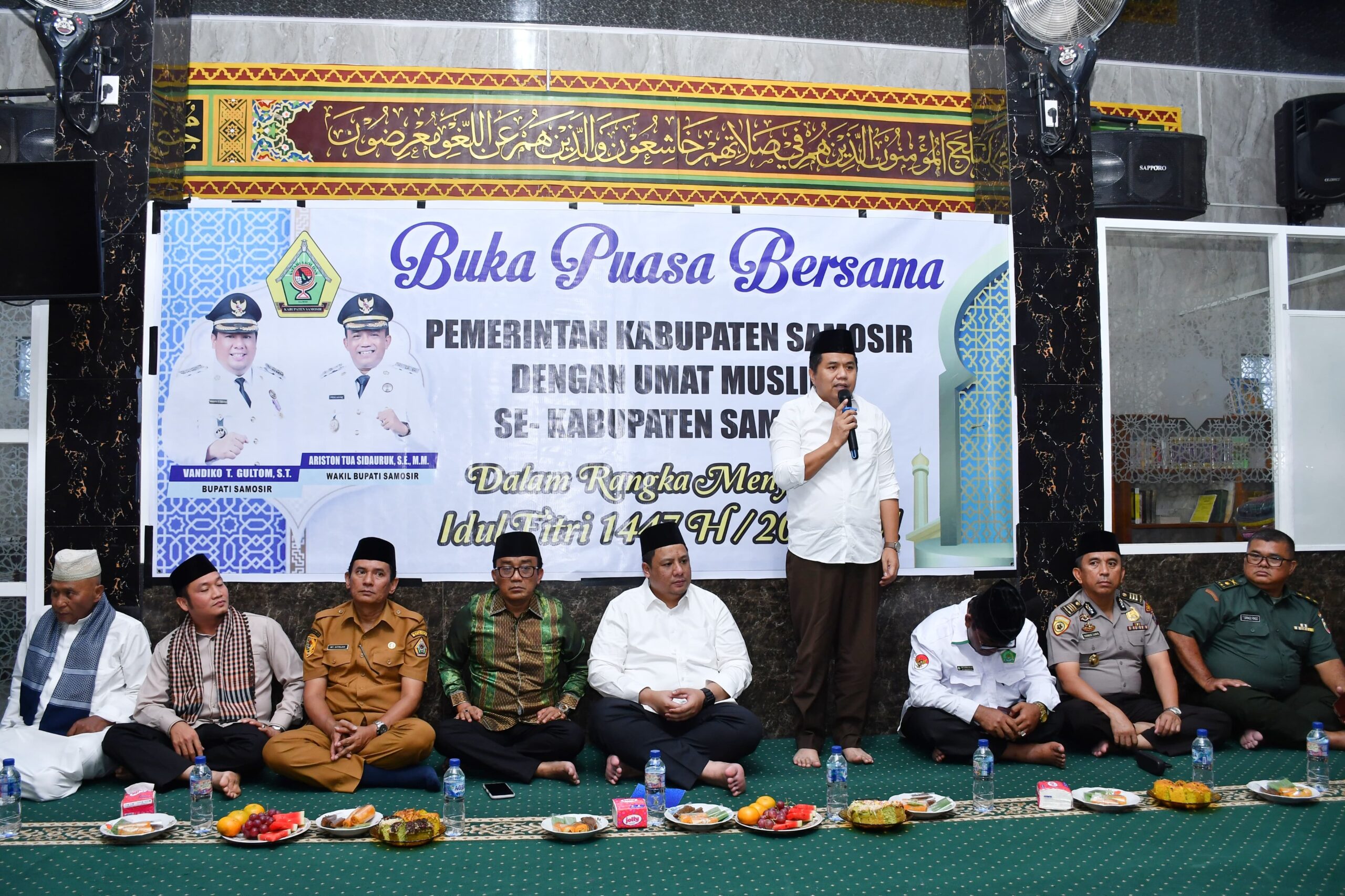 Bupati dan Wabup Samosir Buka Puasa Bersama Umat Muslim, Tekankan Kerukunan Antar umat Beragama.