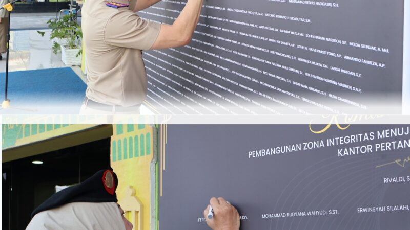 Kantor Pertanahan Kota Medan Teken Komitmen Bersama Wujudkan Zona Integritas Menuju WBBM