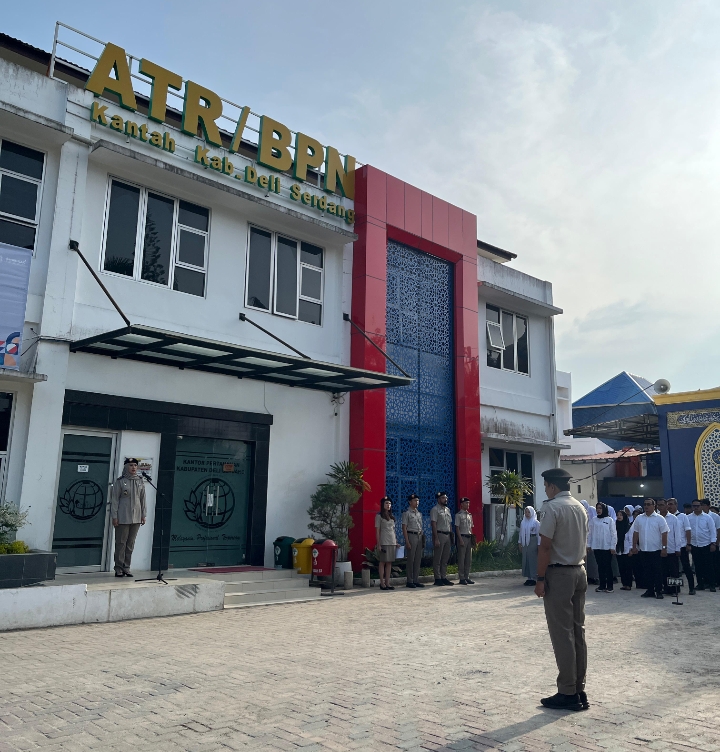 Apel Pagi Rutin, Kantor Pertanahan Deli Serdang Teguhkan Disiplin dan Semangat Kerja