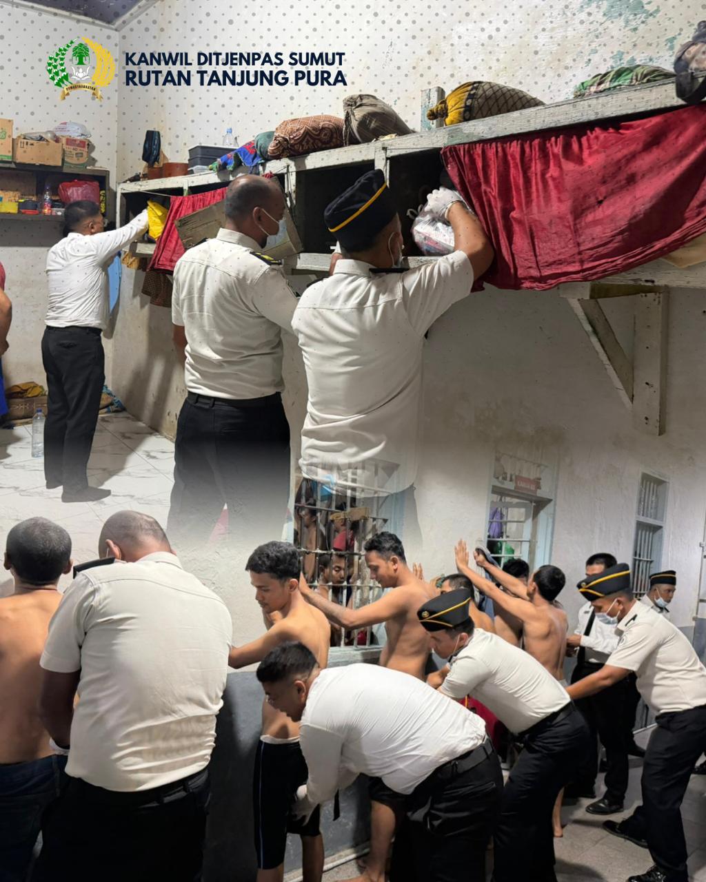 Laksanakan Razia Gabungan Bersama TNI, Rutan Tanjung Tegaskan Nol Toleransi Terhadap Barang Terlarang