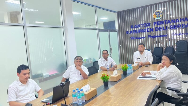 Kantor Pertanahan Deli Serdang Ikuti Rapat Daring Bahas Penataan Tanah