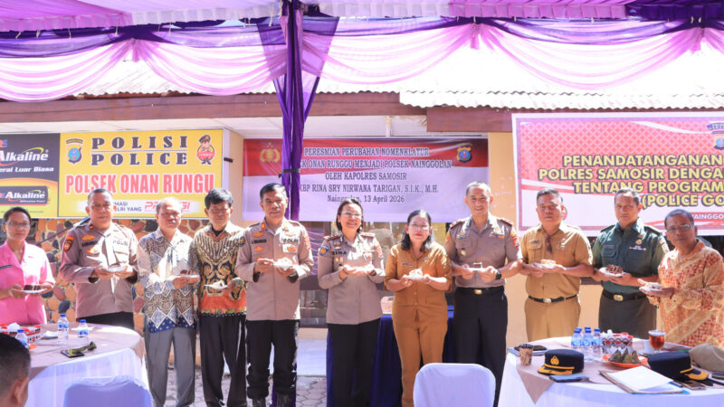 Polsek Nainggolan Resmi Beroperasi, Polres Samosir Gandeng Sekolah Bentuk Generasi Taat Hukum.