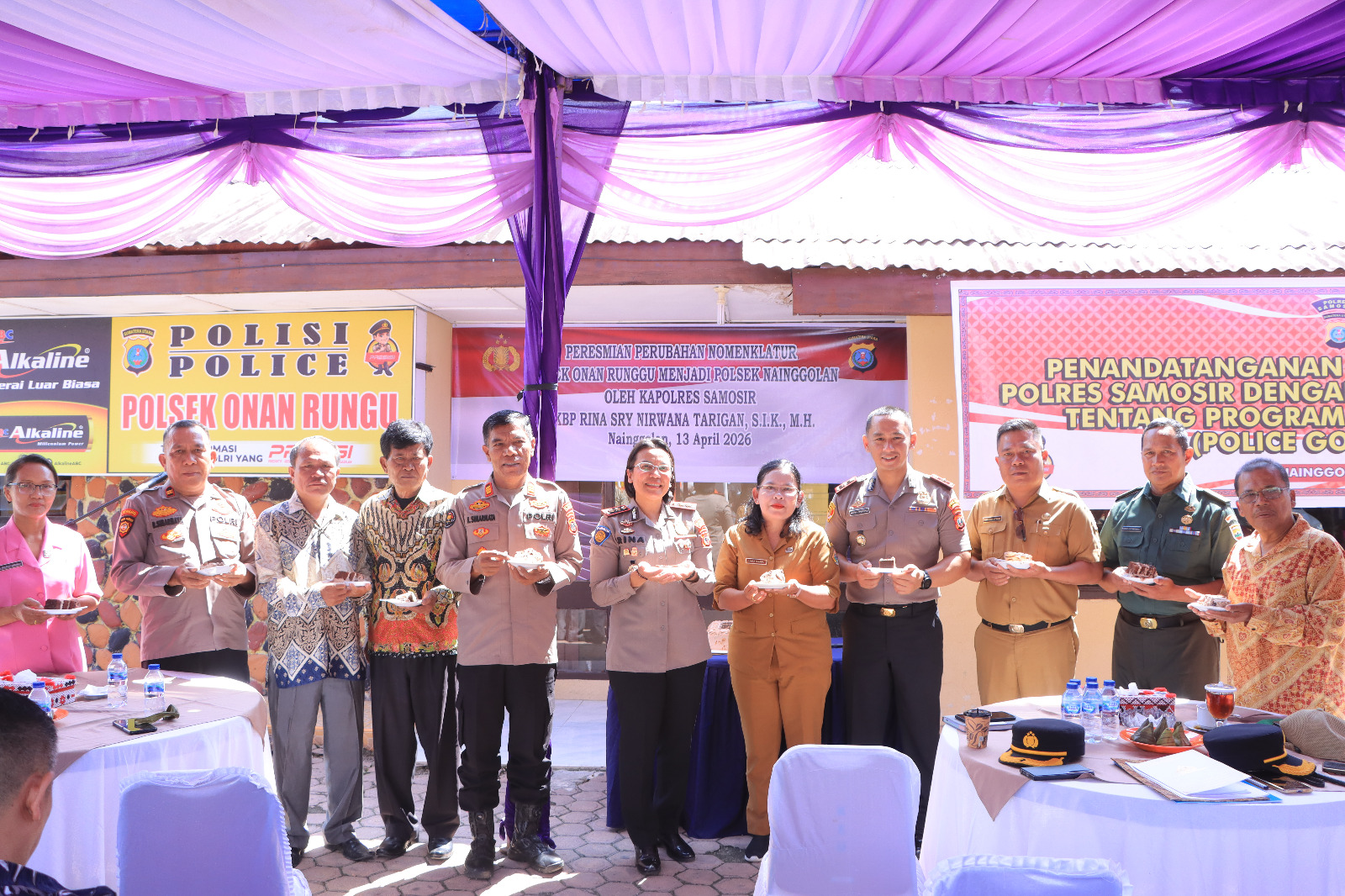 Polsek Nainggolan Resmi Beroperasi, Polres Samosir Gandeng Sekolah Bentuk Generasi Taat Hukum.