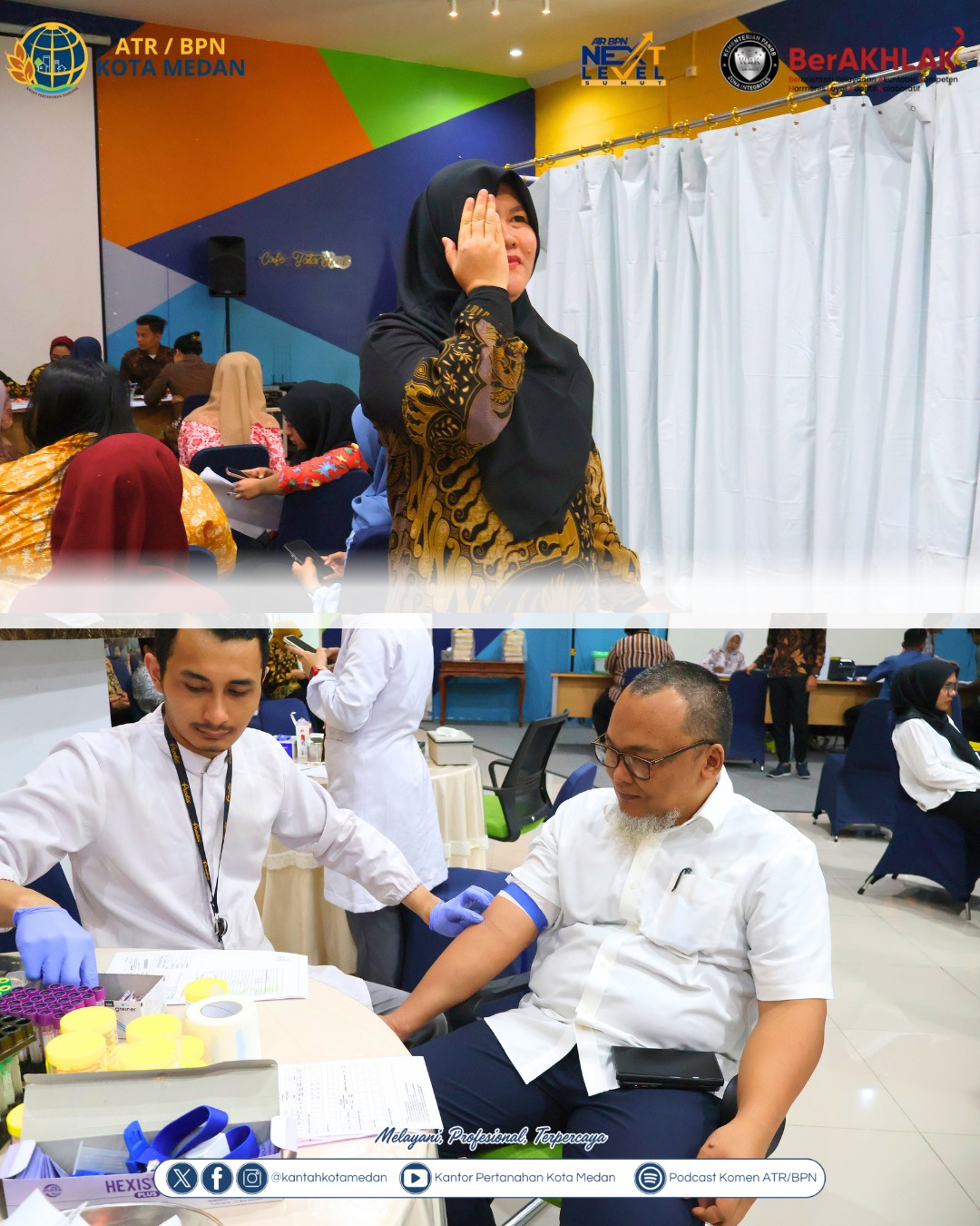 Kantor Pertanahan Kota Medan Gelar Medical Check Up untuk Seluruh Pegawai