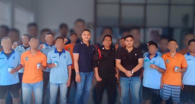 Gelar Tes Urine Mendadak, Seluruh Warga Binaan Rutan Tanjung Pura Negatif Narkoba