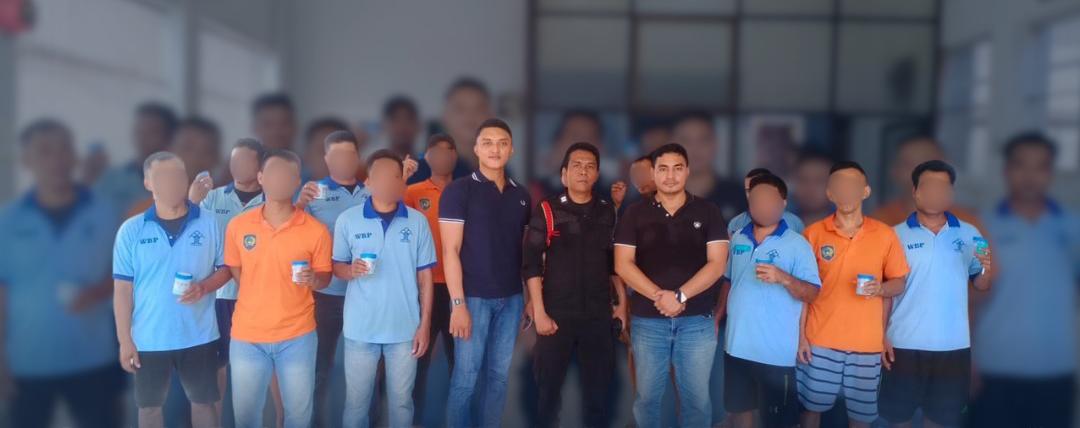 Gelar Tes Urine Mendadak, Seluruh Warga Binaan Rutan Tanjung Pura Negatif Narkoba