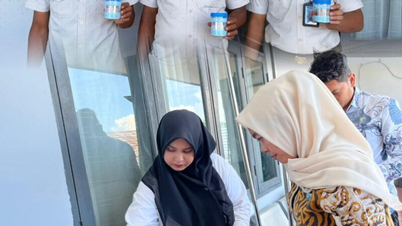 Sambut HBP ke-62, Rutan Tanjung Pura dan BNNK Langkat Gelar Tes Urine Massal
