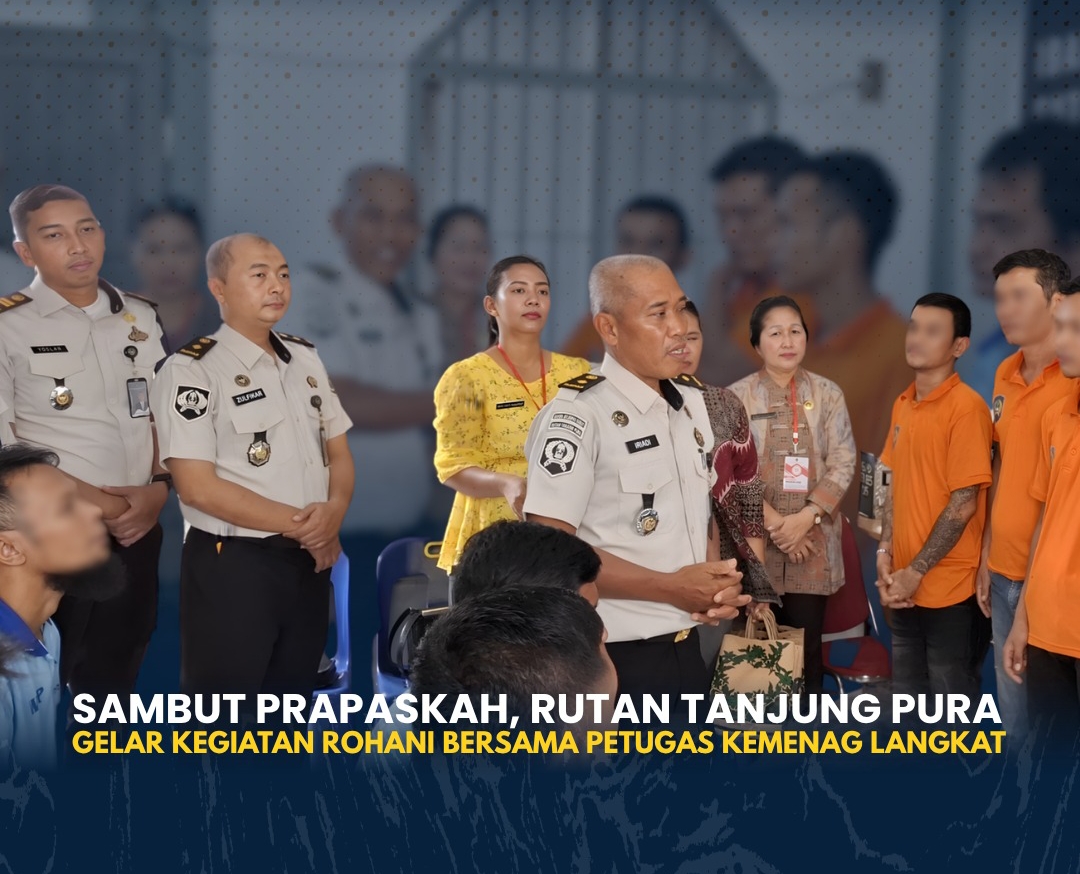 Sambut Prapaskah, Rutan Tanjung Pura Gelar Kegiatan Rohani Bersama Kemenag Langkat