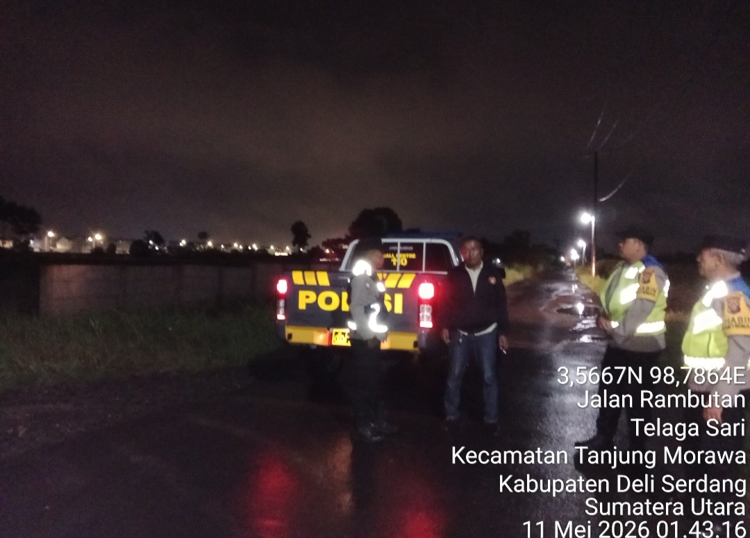 Patroli Blue Light Polresta Deli Serdang Sisir Jalur Rawan Kriminalitas