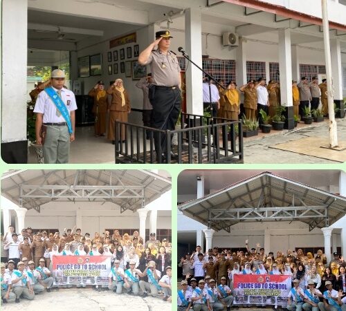 Police Goes to School, Kapolsek Medan Timur Ingatkan Siswa SMK N 5 Jauhi Narkoba dan Tawuran
