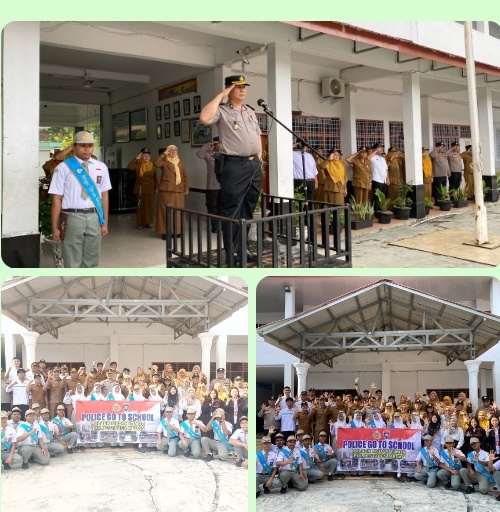 Police Goes to School, Kapolsek Medan Timur Ingatkan Siswa SMK N 5 Jauhi Narkoba dan Tawuran