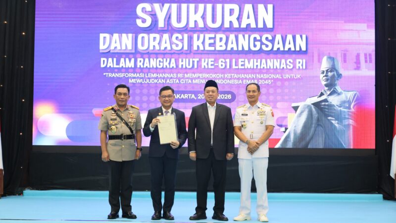 Serahkan Sertipikat Hak Pakai untuk Lemhannas RI, Menteri Nusron: Perkuat Kepastian Hukum Aset Negara