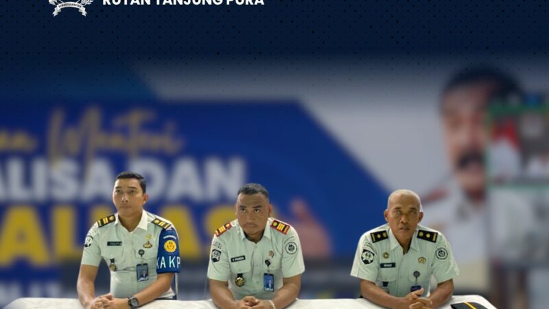 Rutan Tanjung Pura Ikuti Evaluasi Nasional Kinerja Triwulan I 2026 Secara Virtual