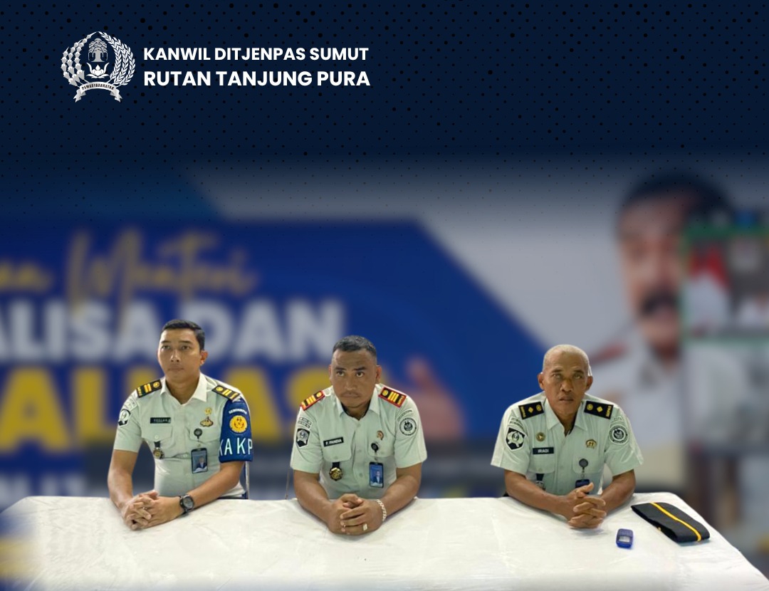 Rutan Tanjung Pura Ikuti Evaluasi Nasional Kinerja Triwulan I 2026 Secara Virtual