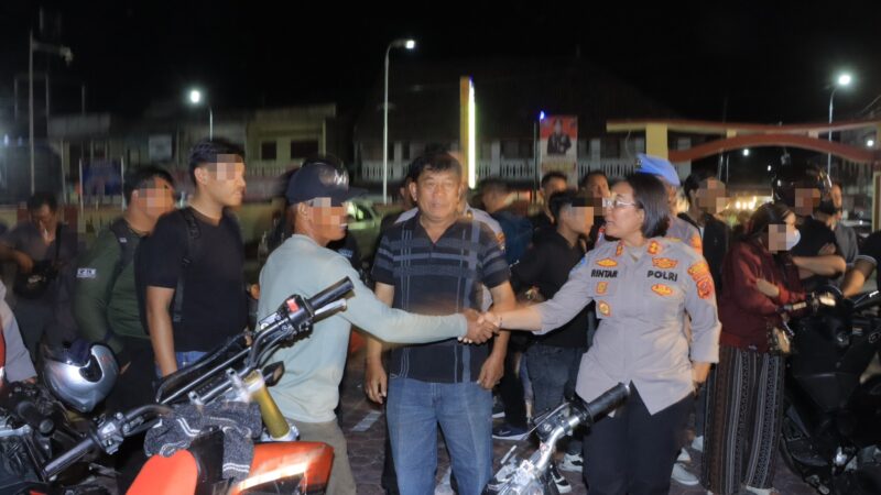 Ciptakan Wisata yang Aman dan Nyaman, Polres Samosir Tertibkan 32 Sepeda Motor Berknalpot Brong