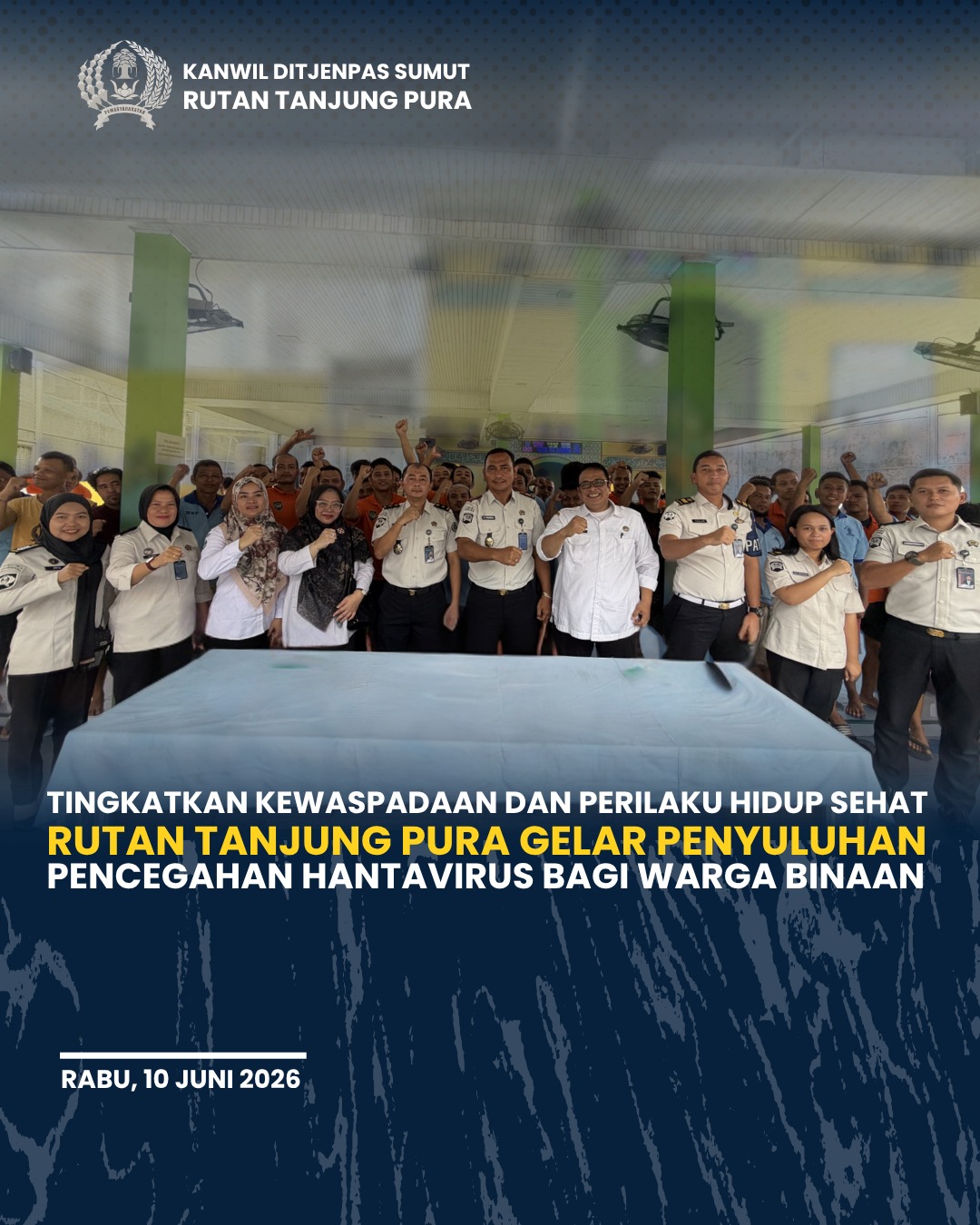 Rutan Tanjung Pura Gelar Penyuluhan Pencegahan Hantavirus bagi Warga Binaan