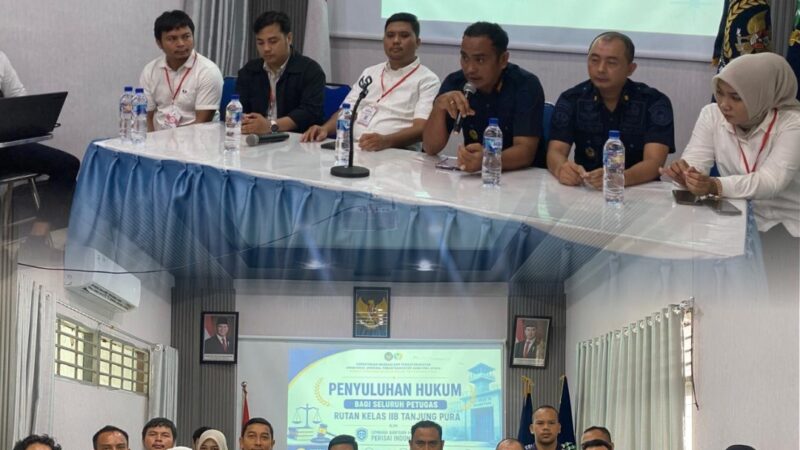 Komitmen Tegakkan HAM, Rutan Tanjung Pura Gandeng LBH Perisai Indonesia Gelar Pelatihan bagi Petugas