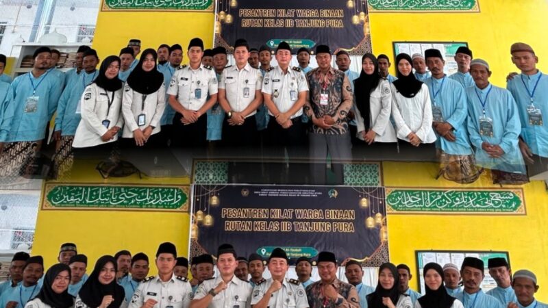 Pembukaan Pesantren Kilat Rutan Tanjung Pura Bekali 25 Warga Binaan dengan Nilai Nilai Keagamaan