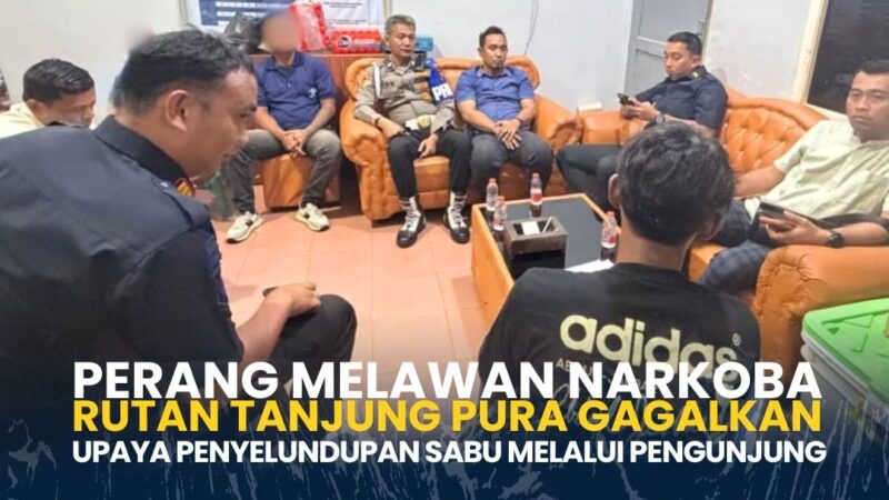 Rutan Tanjung Pura Gagalkan Penyelundupan Sabu Lewat Pengunjung, Satu Warga Binaan Terlibat