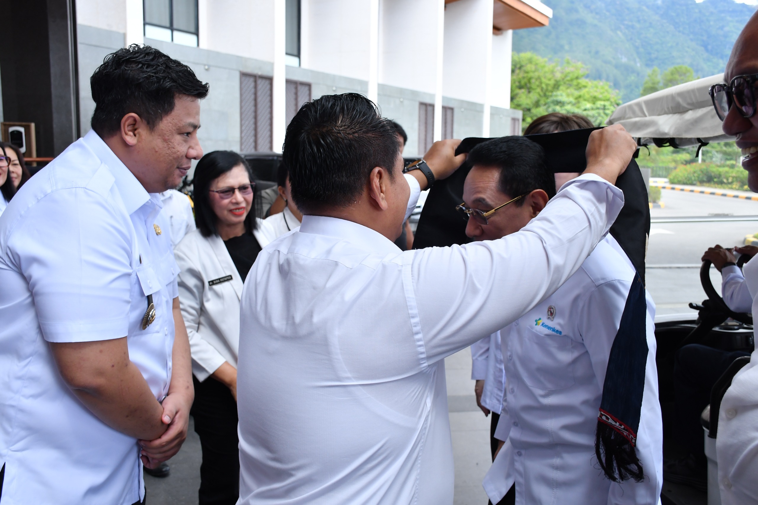 Pembangunan Cathlab RSUD Hadrianus Sinaga Dimulai, Wamenkes RI dan Bupati Samosir Letakkan Batu Pertama