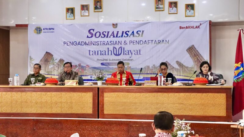 Kementerian ATR/BPN Adakan Sosialisasi Pengadministrasian Tanah Ulayat untuk Perkuat Kepastian Hukum bagi Masyarakat Hukum Adat di Tana Toraja