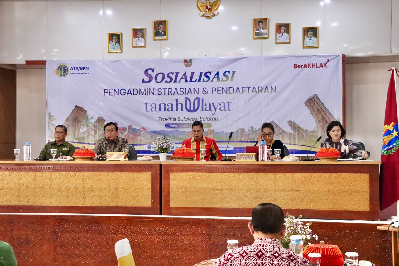 Kementerian ATR/BPN Adakan Sosialisasi Pengadministrasian Tanah Ulayat untuk Perkuat Kepastian Hukum bagi Masyarakat Hukum Adat di Tana Toraja