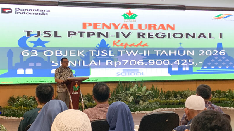 PTPN IV Regional I Salurkan Bantuan TJSL Rp 706 Juta untuk Pembangunan Sosial Berkelanjutan