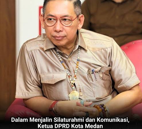 Ketua DPRD Medan Wong Chun Sen Ucapkan Selamat kepada Donald Panggabean yang Dilantik Pimpin PAC IPK Medan Sunggal