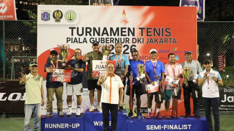 Kementerian ATR/BPN Raih Juara II Beregu Turnamen Tenis Piala Gubernur DKI Jakarta 2026