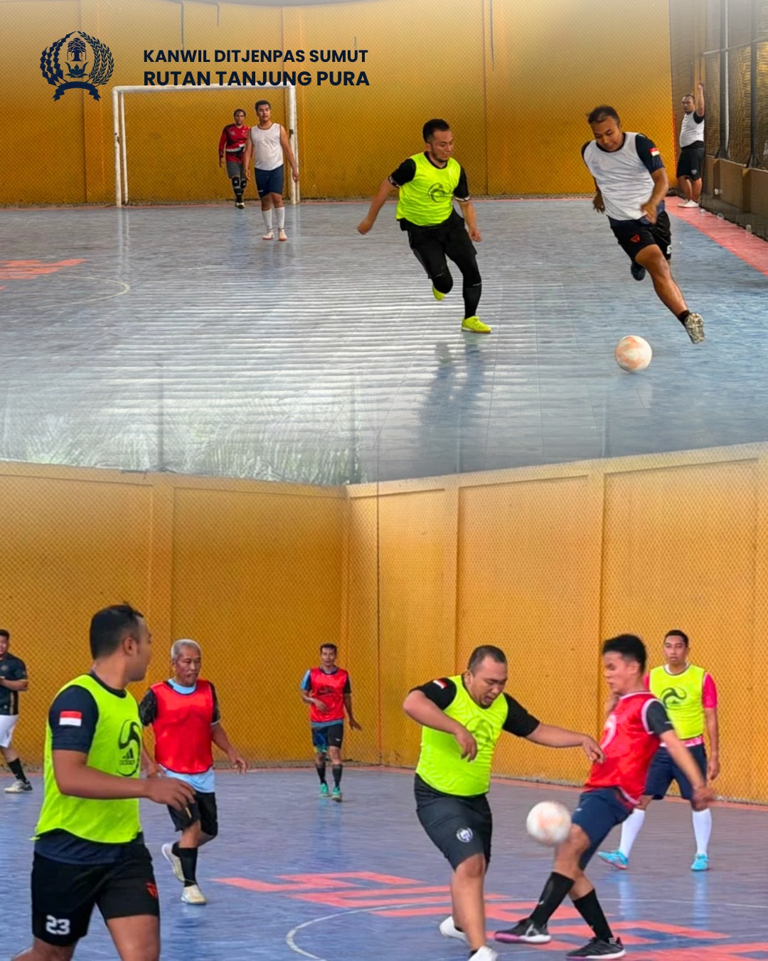 Rutan Tanjung Pura Semarakkan HUT Republik Indonesia ke-81 dengan Pertandingan Futsal Antar Pegawai
